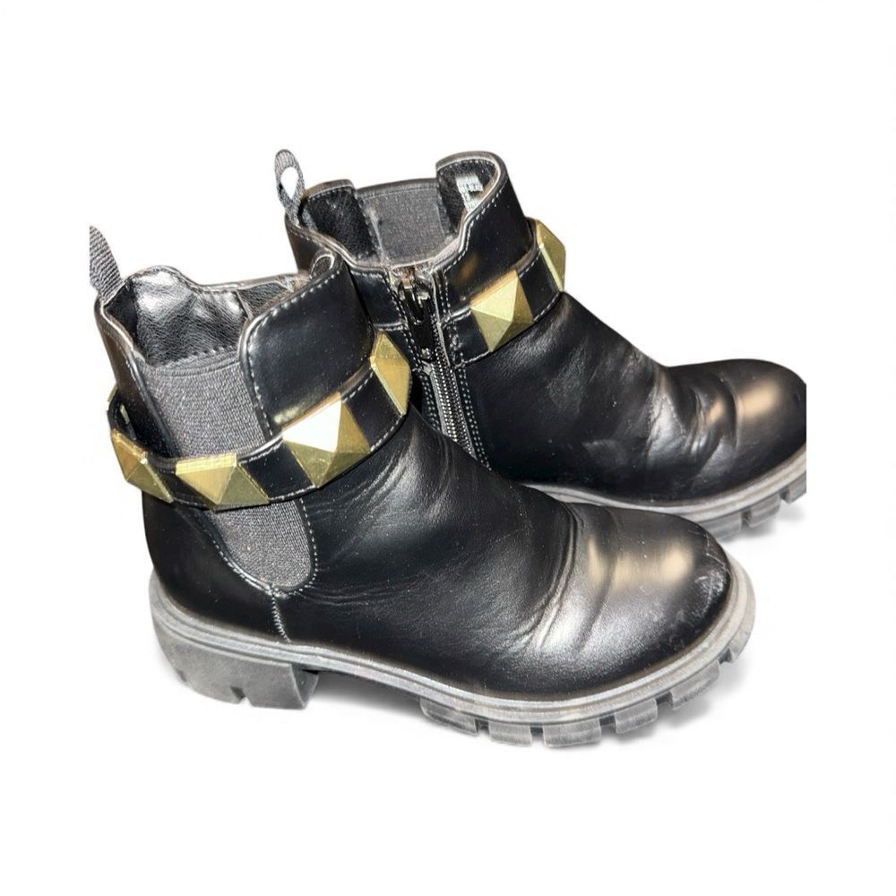 Sugar Black and Gold Kids Boots